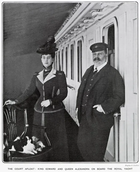 Framed Print : King Edward and Queen Alexandra consort on board His Majestys Yacht Framed Print : King Edward and Queen Alexandra consort on board His Majestys Yacht