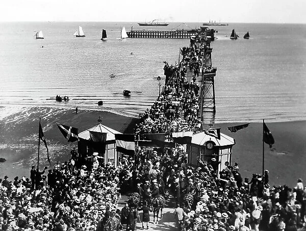 King Edward VII arriving at Ramsey Pier, Isle of Man, 1901