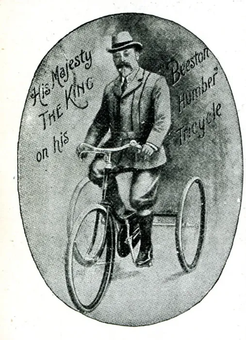 Framed Print : King Edward VII on his Beeston Humber Tricycle Framed Print : King Edward VII on his Beeston Humber Tricycle