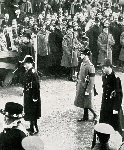 King Edward VIII and brothers, funeral of King George V