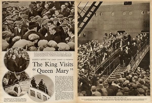 King Edward VIII visits Queen Mary Ocean Liner
