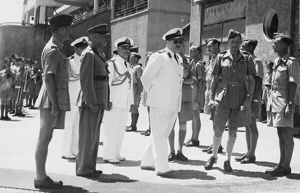 King Farouk with Air Vice Marshall Toomer