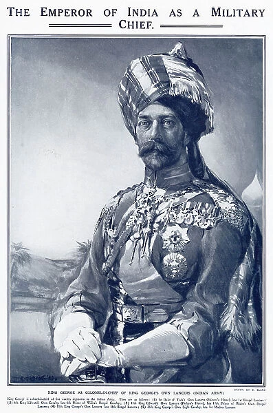King George as Colonel-in-Chief of King George's own Lancer