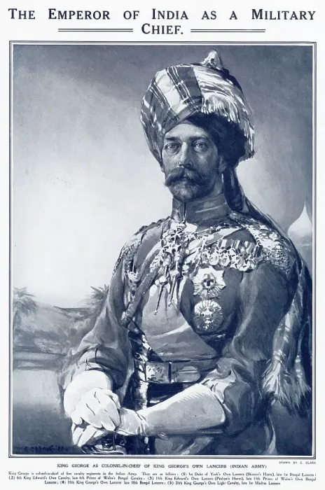 Framed Print : King George as Colonel-in-Chief of King George's own Lancer Framed Print : King George as Colonel-in-Chief of King George's own Lancer