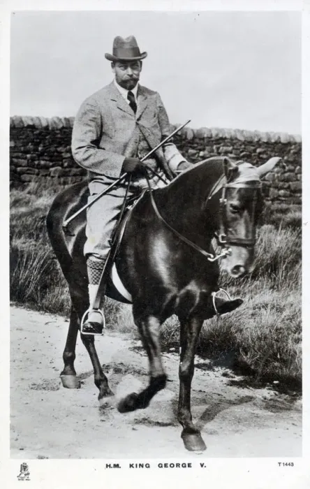Framed Print : King George V (1865-1936) riding a horse. Date: circa 1910s Framed Print : King George V (1865-1936) riding a horse. Date: circa 1910s