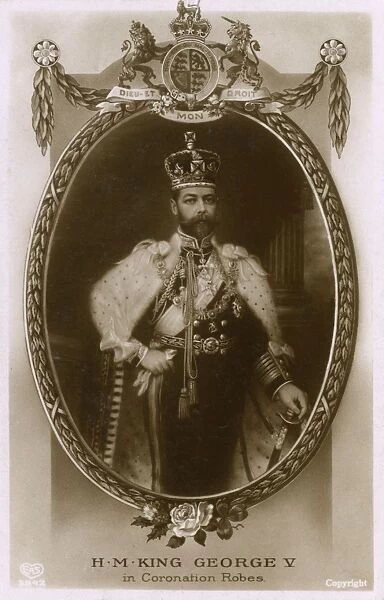 King George V in his coronation robes