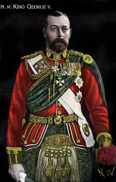 King George V in Highland ceremonial military attire