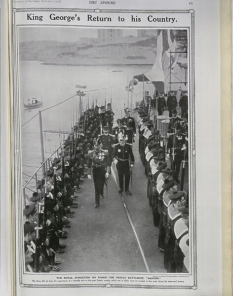 King George V inspection of Danton