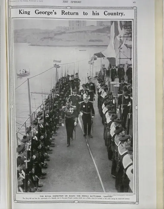 Framed Print : King George V inspection of Danton Framed Print : King George V inspection of Danton