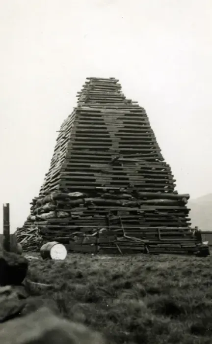 Framed Print : King George V Jubilee Bonfire, Delph, Lancashire Framed Print : King George V Jubilee Bonfire, Delph, Lancashire