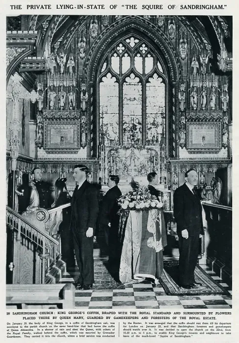 Framed Print : King George V, lying-in-state at Sandringham Framed Print : King George V, lying-in-state at Sandringham