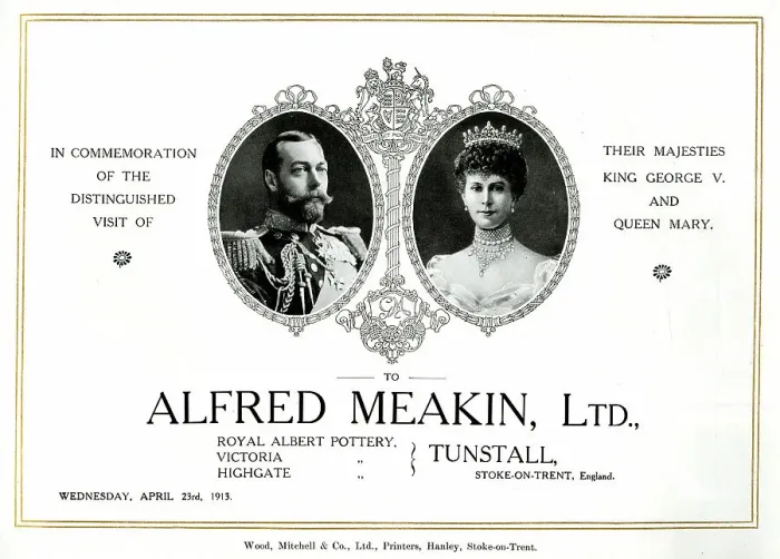 Framed Print : King George V and Queen Mary, visit to Alfred Meakin Framed Print : King George V and Queen Mary, visit to Alfred Meakin