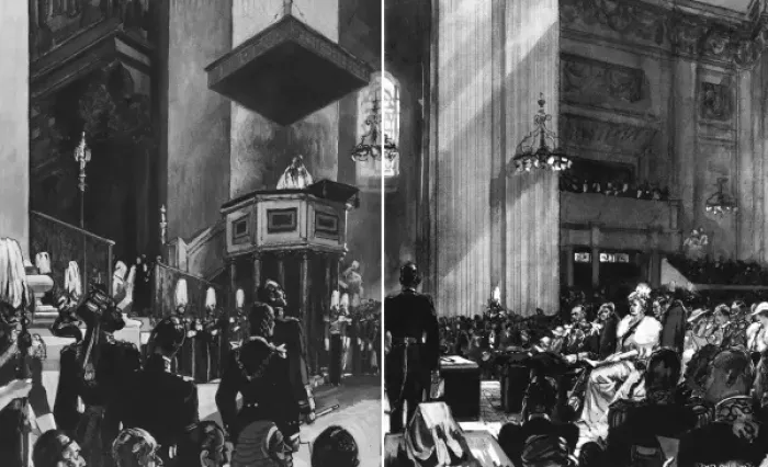 Framed Print : King George V Silver Jubilee celebrations, 1935 - St Paul s Framed Print : King George V Silver Jubilee celebrations, 1935 - St Paul s