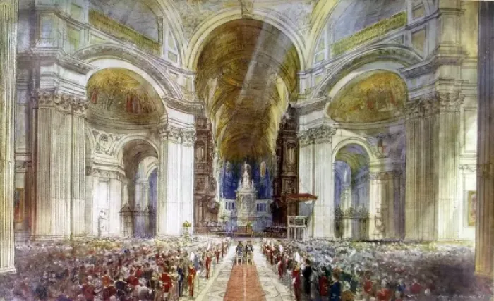 Framed Print : King George V Silver Jubilee Service in St. Pauls Cathedral Framed Print : King George V Silver Jubilee Service in St. Pauls Cathedral