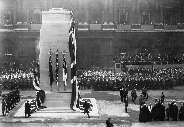 King George V at the unveiling of the Cenotaph, 1920