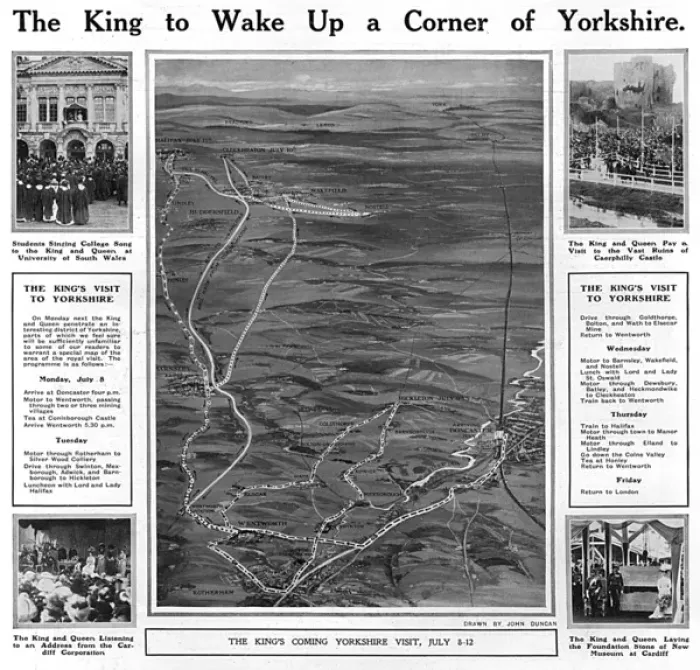 Framed Print : King George V - Visit to Yorkshire Framed Print : King George V - Visit to Yorkshire