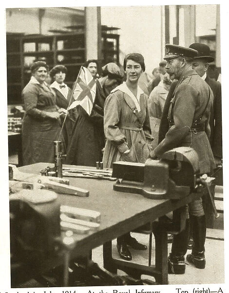 King George V visiting a Glasgow factory during WW1