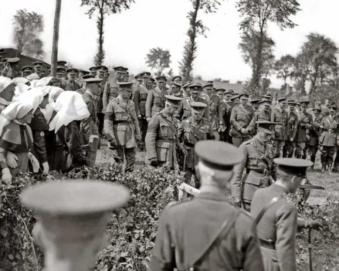Framed Print : King George V visiting Western Front, France, WW1 Framed Print : King George V visiting Western Front, France, WW1