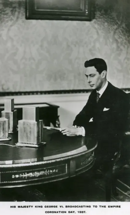 Framed Print : King George VI broadcasting to the Empire Framed Print : King George VI broadcasting to the Empire