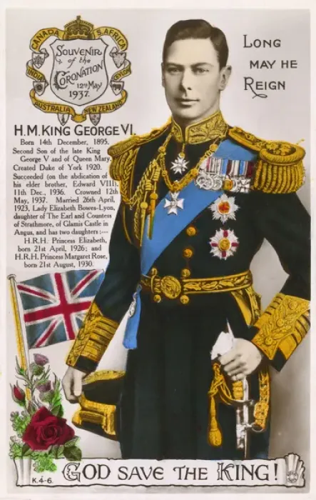 Framed Print : King George VI - Coronation Souvenir Postcard Framed Print : King George VI - Coronation Souvenir Postcard