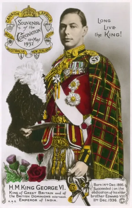 Framed Print : King George VI - Coronation Souvenir Postcard Framed Print : King George VI - Coronation Souvenir Postcard