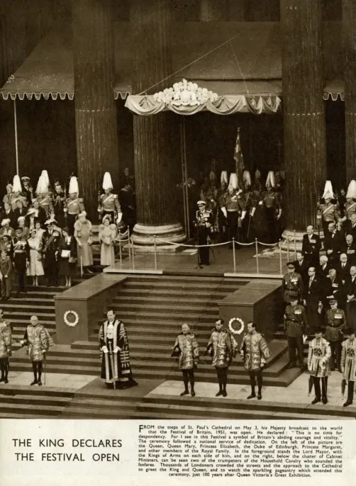 Framed Print : King George VI declares Festival of Britain open