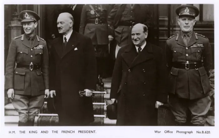 Framed Print : King George VI and French President Albert Francois Lebrun Framed Print : King George VI and French President Albert Francois Lebrun