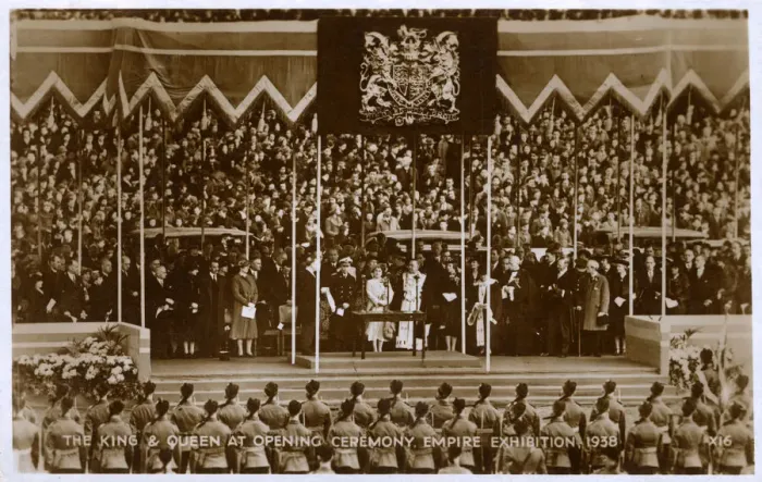 Framed Print : King George VI at the Opening Ceremony - Empire Exhibition Framed Print : King George VI at the Opening Ceremony - Empire Exhibition