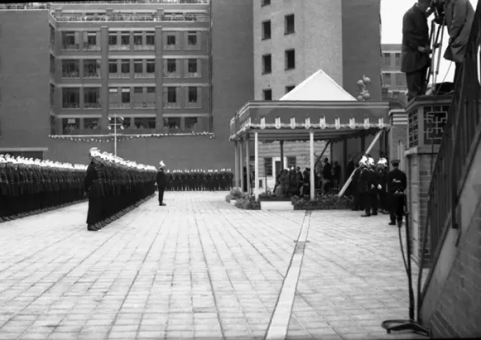 Framed Print : King George VI opening Lambeth LFB HQ Framed Print : King George VI opening Lambeth LFB HQ