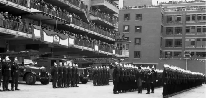 Framed Print : King George VI opening Lambeth LFB HQ Framed Print : King George VI opening Lambeth LFB HQ