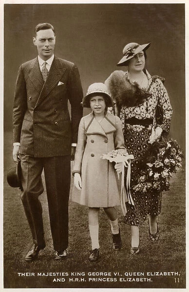 King George VI, Queen Elizabeth and Princess Elizabeth
