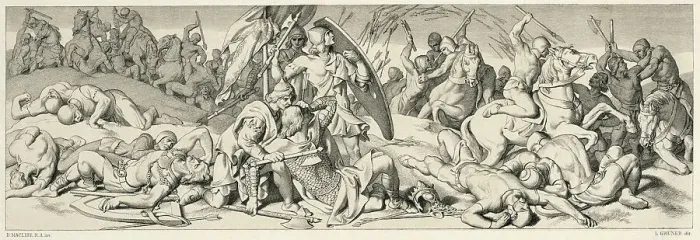 Framed Print : King Harold II dies at the Battle of Hastings Framed Print : King Harold II dies at the Battle of Hastings