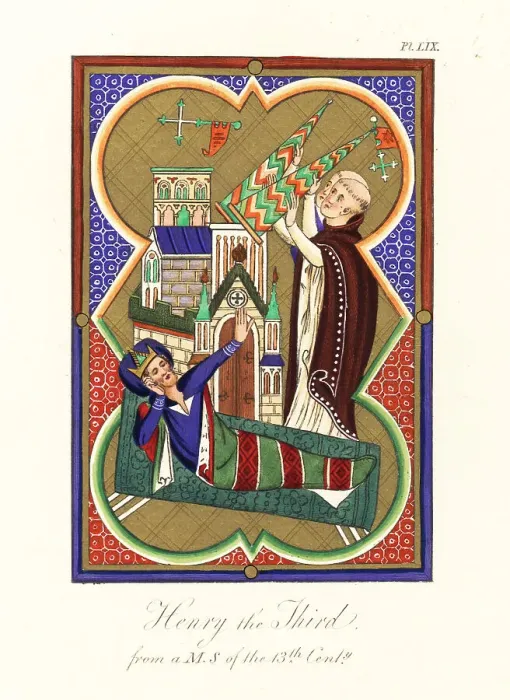 Framed Print : King Henry III dreaming of the collapse of a cathedral Framed Print : King Henry III dreaming of the collapse of a cathedral