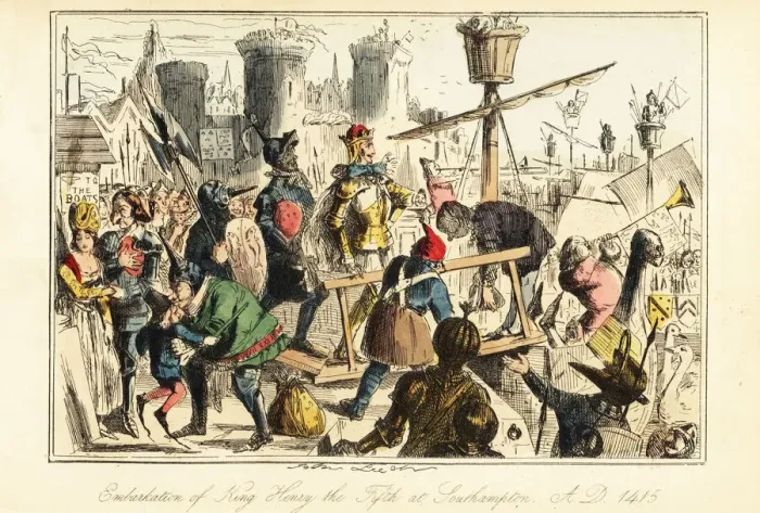 Framed Print : King Henry V of England boarding Trinity at Southampton Framed Print : King Henry V of England boarding Trinity at Southampton