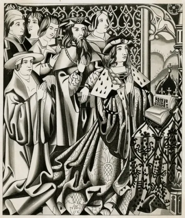 Framed Print : King Henry VI praying Framed Print : King Henry VI praying