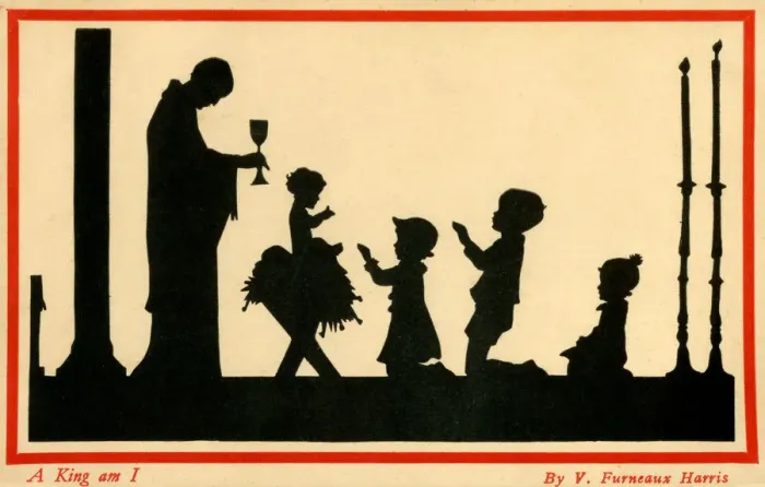 Framed Print : The King Am I - Nativity scene silhouette. Date: 1940s Framed Print : The King Am I - Nativity scene silhouette. Date: 1940s
