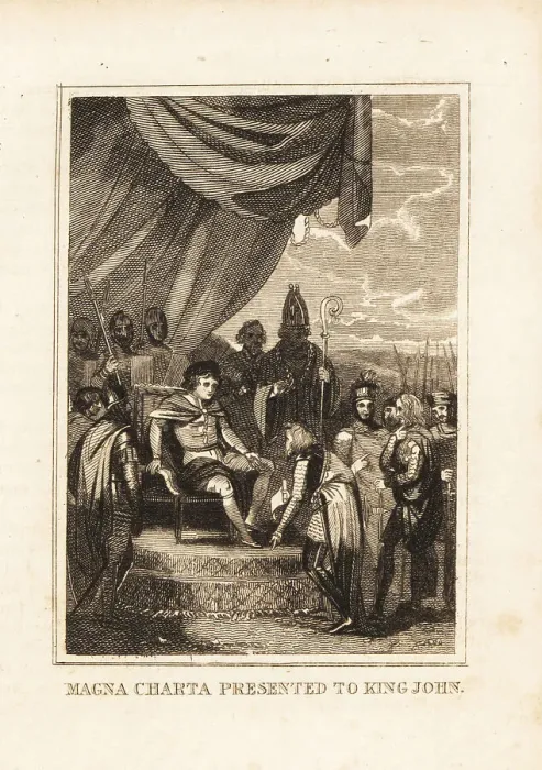 Framed Print : King John of England receiving the Magna Carta, 1215 Framed Print : King John of England receiving the Magna Carta, 1215