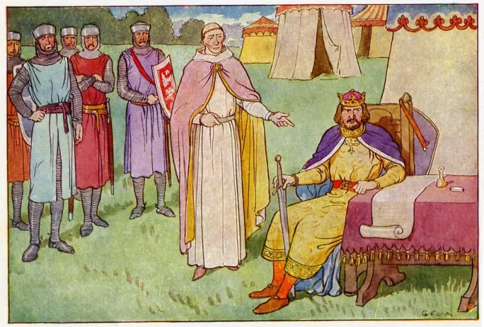 Framed Print : King John signs the Magna Carta at Runnymede Framed Print : King John signs the Magna Carta at Runnymede