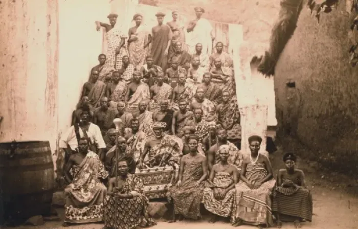 Framed Print : King Kobina of Elmina and members of tribe, Ghana Framed Print : King Kobina of Elmina and members of tribe, Ghana