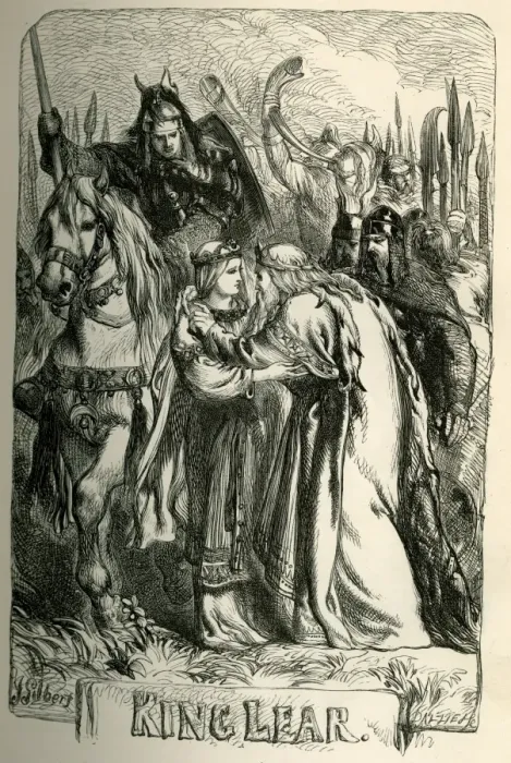 Framed Print : King Lear - title page - Lear and Cordelia Framed Print : King Lear - title page - Lear and Cordelia