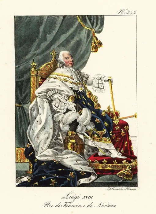 Framed Print : King Louis XVIII of France in coronation robes Framed Print : King Louis XVIII of France in coronation robes