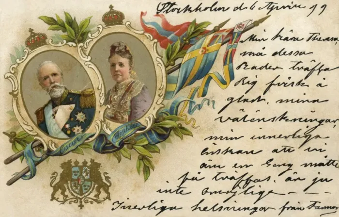 Framed Print : King Oscar II of Sweden and his wife, Sophia Framed Print : King Oscar II of Sweden and his wife, Sophia