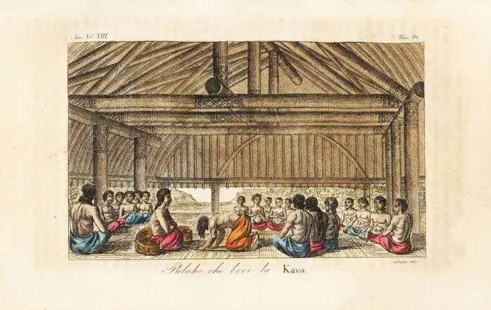 Framed Print : King Polaho drinking kava in a longhouse, Tonga Framed Print : King Polaho drinking kava in a longhouse, Tonga
