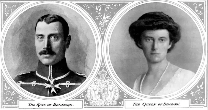 Framed Print : The King and Queen of Denmark, 1914 Framed Print : The King and Queen of Denmark, 1914