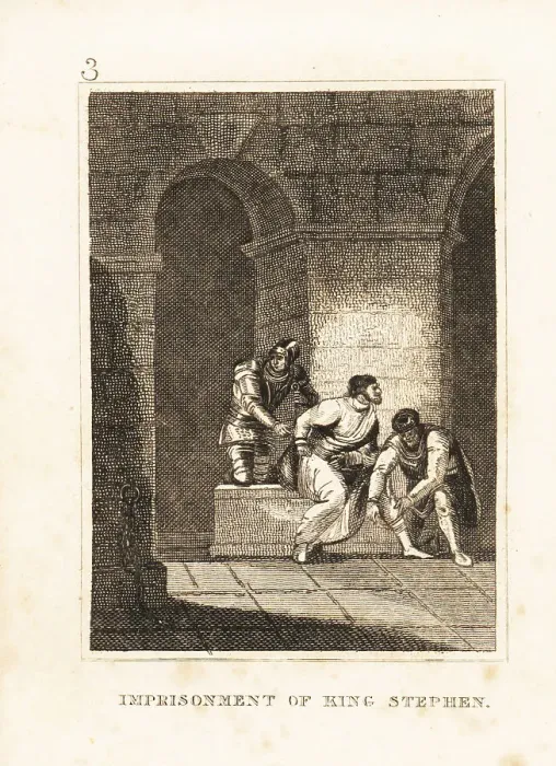 Framed Print : King Stephen in chains in a dungeon in Bristol Castle, 1141 Framed Print : King Stephen in chains in a dungeon in Bristol Castle, 1141
