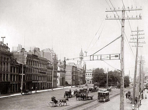 King Street, Hamilton, Ontario, Canada, circa 1900. Date: circa 1900