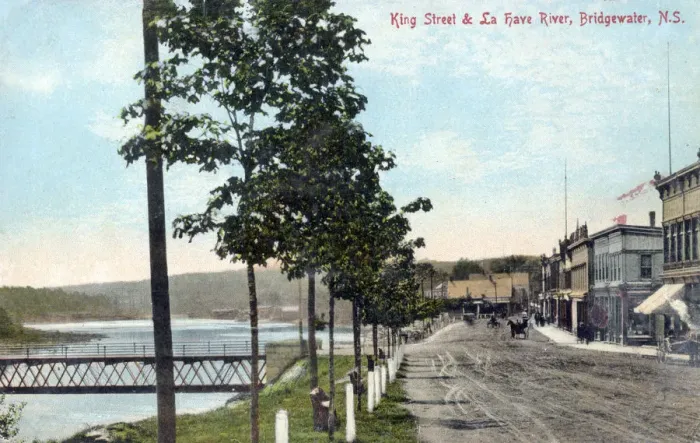 Framed Print : King Street and LaHave River, Bridgewater, Nova Scotia, Canada Date: 1912 Framed Print : King Street and LaHave River, Bridgewater, Nova Scotia, Canada Date: 1912