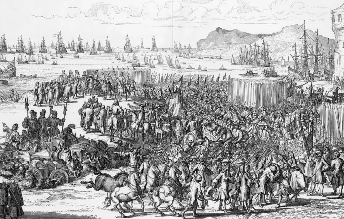 Framed Print : King William III lands at Torbay