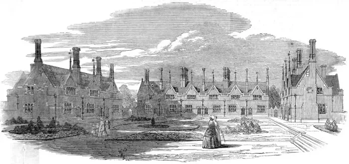 Framed Print : King William Naval Asylum, London, 1849 Framed Print : King William Naval Asylum, London, 1849