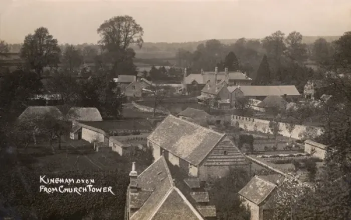 Framed Print : Kingham, Oxfordshire - View from Church Tower Framed Print : Kingham, Oxfordshire - View from Church Tower